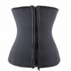 Wholesale Black Latex Zip and Clip Waist Cincher With Hooks