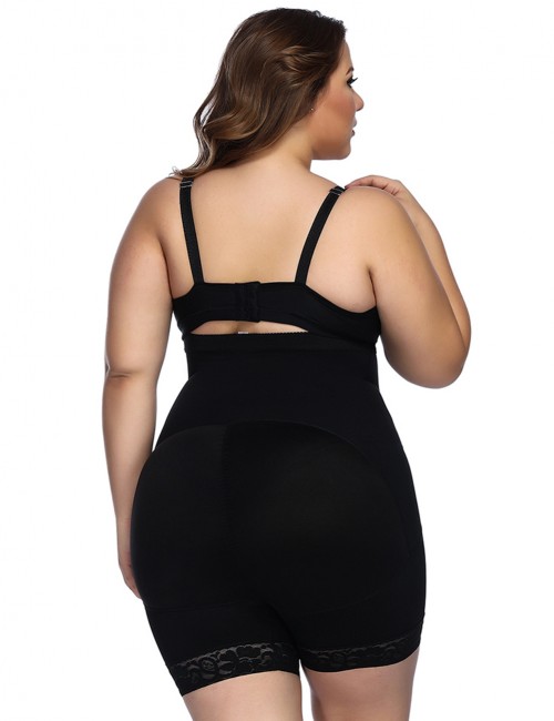 Black Anti-Curl Material Shapewear Butt Enhancer Posture Corrector