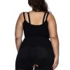 Black Underbust Bodysuits Boyshort Open Crotch Slimming Belly
