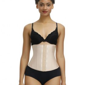 Comfortable Skin Color Waist Cincher Latex 13 Steel Boned Midsection Control