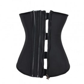 Triple Zip and Clip Waist Trainer Girdle Slimming Corset