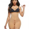 Skin Color Full Body Shaper Big Size Lace Trim Slimming Stomach