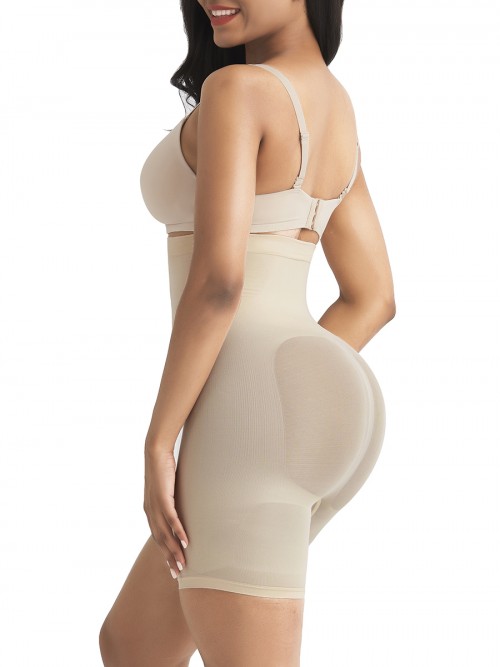 Cream Tummy Control Seamless Butt Enhancer Delightful Garment