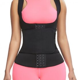 Cellulite Reducing Black Neoprene Waist Trainer Vest