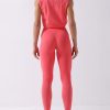 Dark Pink yoga suit seamless spot paint drawstring high quality