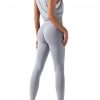Light Grey yoga suit seamless spot paint drawstring high quality