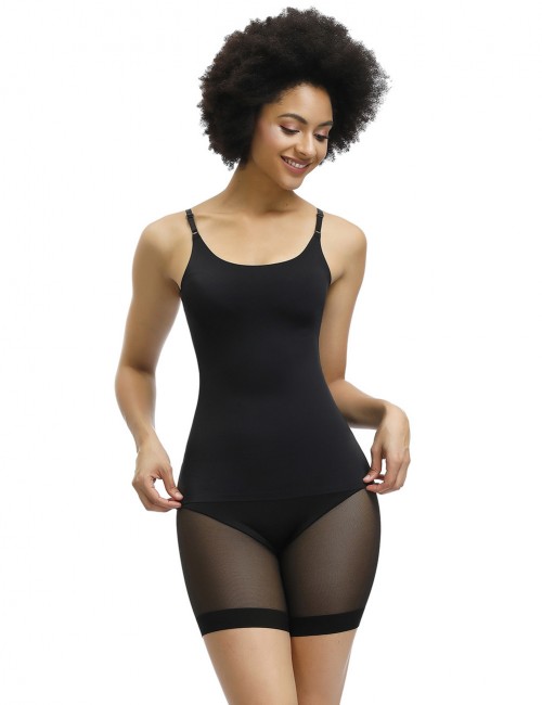 Desirable Designed Black Adjustable Straps Full Body Shaper Lace Amazing Shape