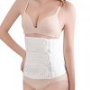 Extended White Solid Color Postpartum Recovery Waist Belt Breathability