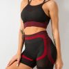 Feisty Red Mesh Contrast Color Strap Sports Suit Kinetic Weekend