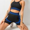 Feisty Blue Mesh Contrast Color Strap Sports Suit Kinetic Weekend