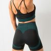 Feisty Lake Green Mesh Contrast Color Strap Sports Suit Kinetic Weekend