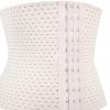 Glam White 3 Rows Hooks Waist Trainer Big Size Soft-Touch