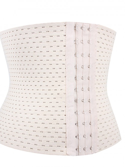 Glam White 3 Rows Hooks Waist Trainer Big Size Soft-Touch