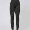 Glorious Black Solid Color Seamless Yoga Leggings High Quality