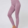 Glorious Pink Solid Color Seamless Yoga Leggings High Quality