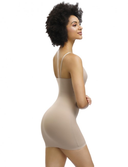 Hourglass Skin Adjustable Straps Plain Full Body Shaper Skirt Smoothlines