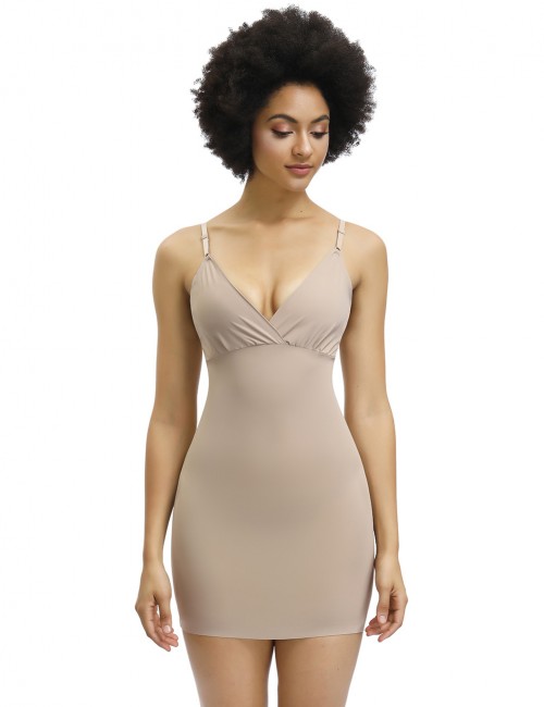 Hourglass Skin Adjustable Straps Plain Full Body Shaper Skirt Smoothlines