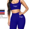Individualistic Blue Training Suits High Waist Scoop Neck