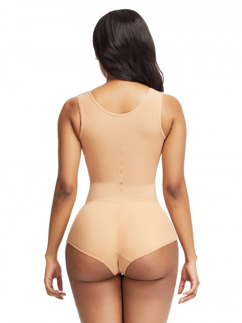Ladies Skin Color Flat Tummy Front Hook Full Body Shaper Compression
