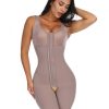 Miracle Brown Queen Size Plain Crotchless Bodysuit Unpadded Figure Sculpting