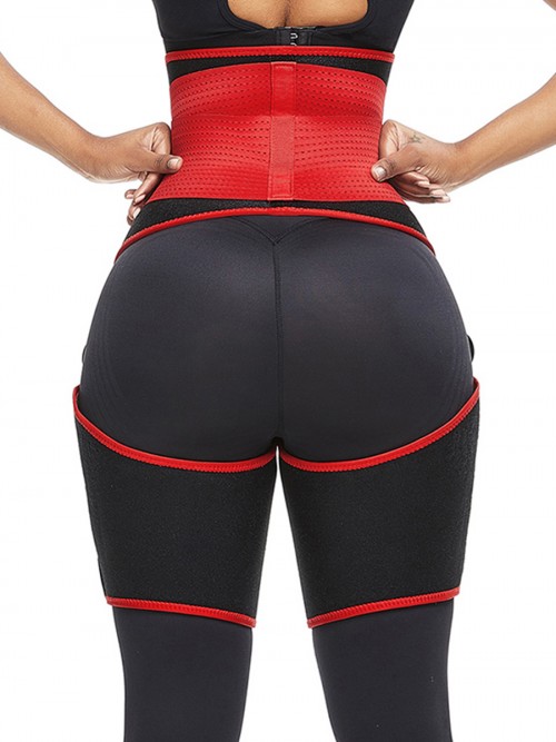 Perfect-Fit Red Neoprene Adjustable Sticker Thigh Trimmer Slim Girl