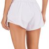 Purplish White Lining Detail Solid Color Running Shorts Leisure Time