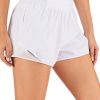 Purplish White Lining Detail Solid Color Running Shorts Leisure Time