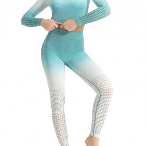 Simply Chic Green Patchwork Seamless Athlete Suit Hollow