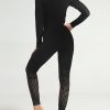 Simply Chic Black Patchwork Seamless Athlete Suit Hollow