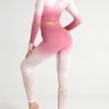 Simply Chic Pink Patchwork Seamless Athlete Suit Hollow