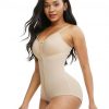 Smooth Silhouette Skin Color Large Size Full Body Shaper Front Zipper Firm Control