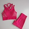 Sophisticated Pink Seamless Cropped Athletic Suit Cut Out All Over Smooth