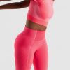 Young Girl Pink Round Neck Top High Waist Yoga Legging Weekend